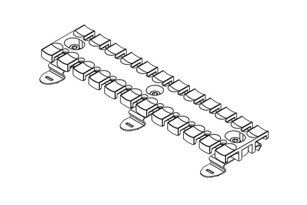 SF|ZL Strain Relief Plates Pluggable on TS35 Rails